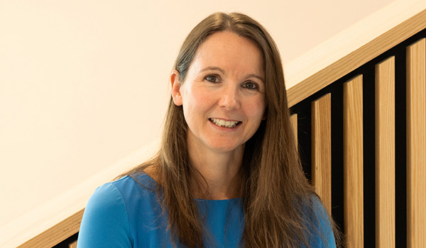 Profile photograph of Ellie Fowler taken at Management School building