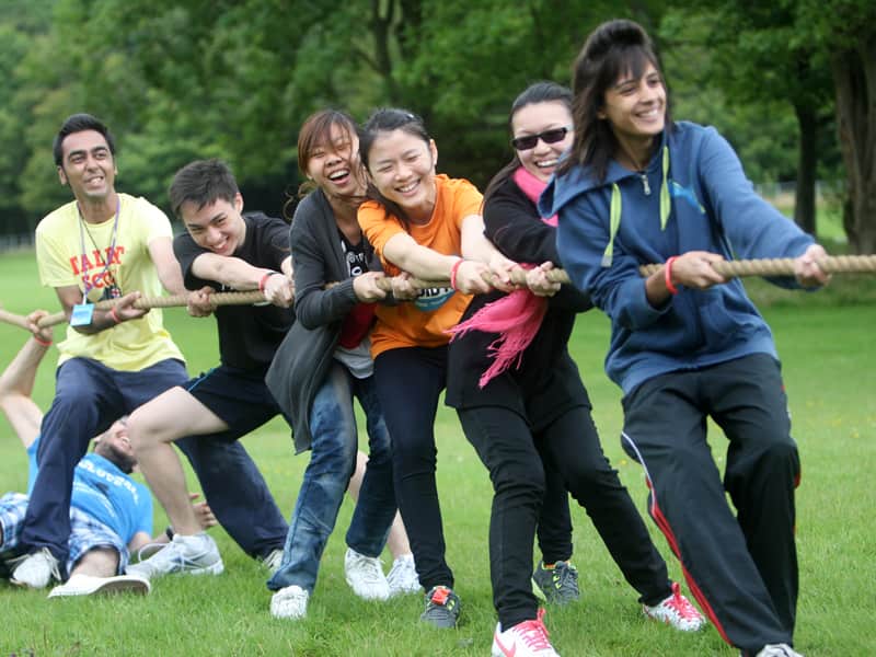 Global Summer School students cheering