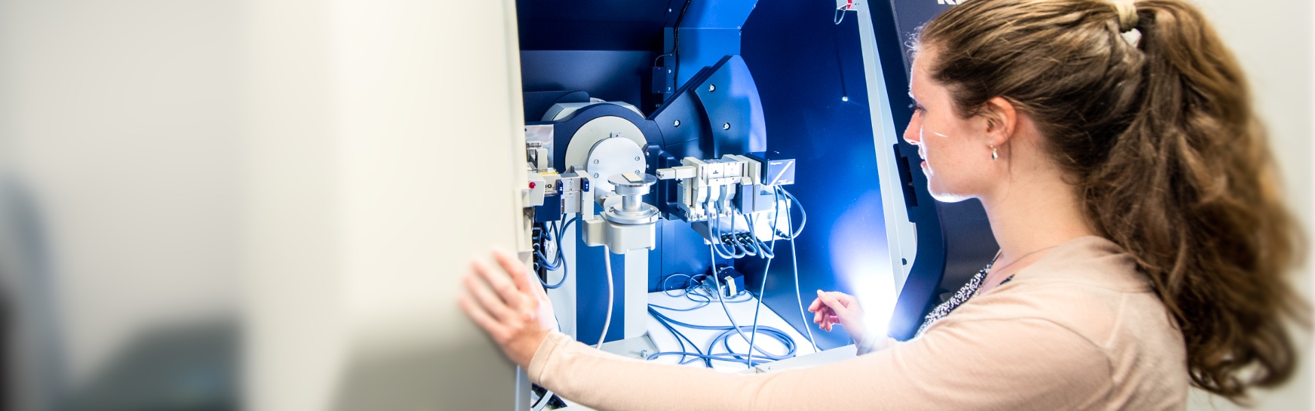 An x-ray diffractor in use in the Chemistry Building.