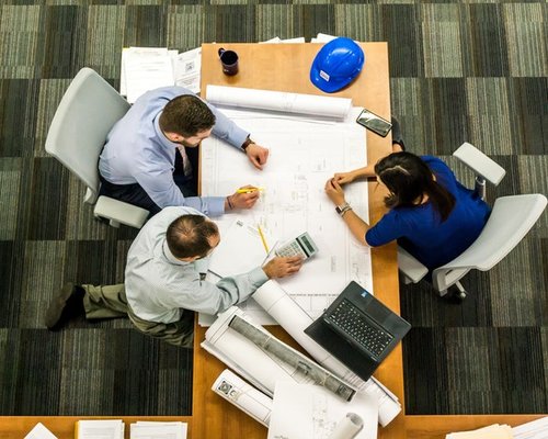 People sitting around a table.