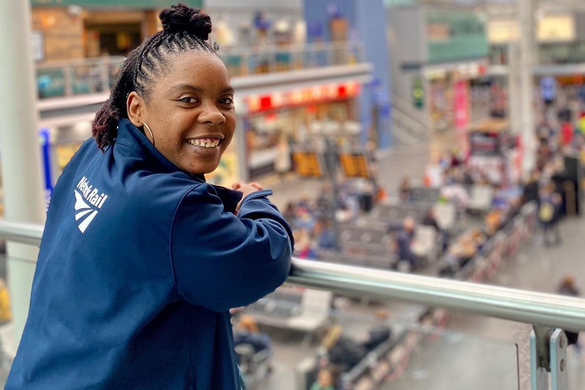 ambassador chelsey on her placement with network rail, smiling