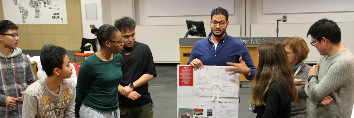 A group of people in a workshop