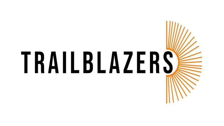 Black text saying 'Trailblazers'