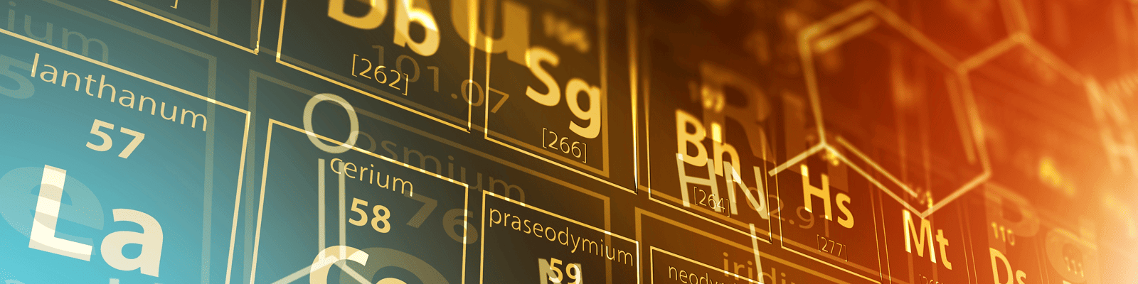 A stylised periodic table