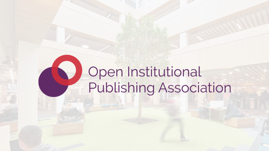 Purple text that says 'Open Institutional Publishing Association'
